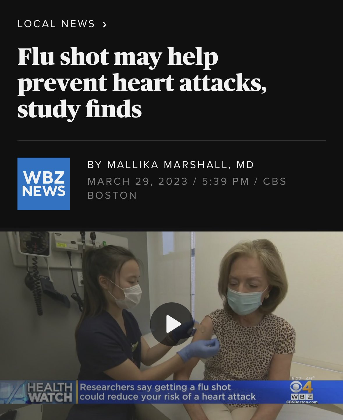 Flu Shots Stop Heart Attacks