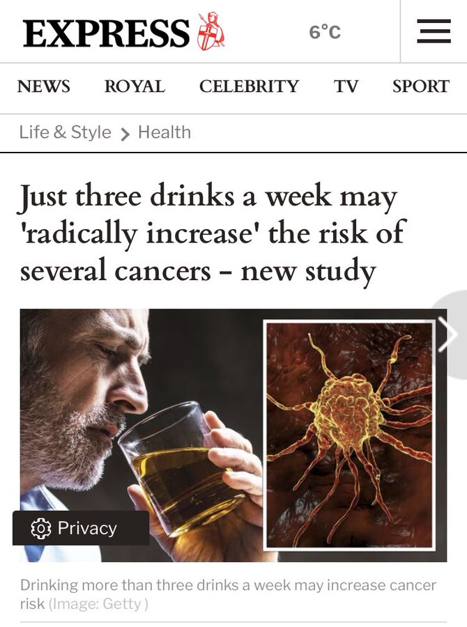 Drinking is now the cause...