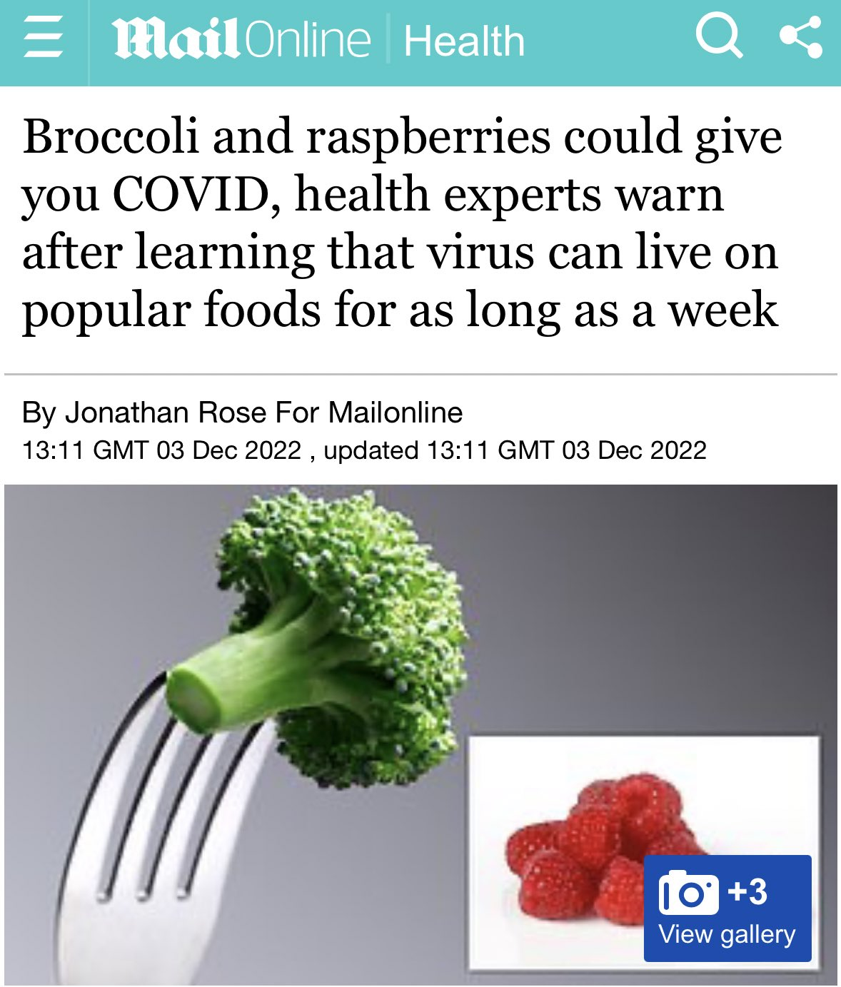 Broccoli and Raspberries...